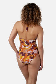 thumbnail: Barts corrigerend halter badpak Lunan oranje/roze/rood