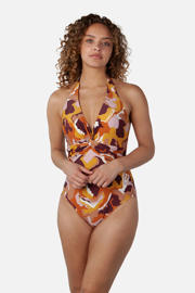 thumbnail: Barts corrigerend halter badpak Lunan oranje/roze/rood