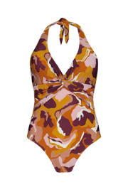 thumbnail: Barts corrigerend halter badpak Lunan oranje/roze/rood