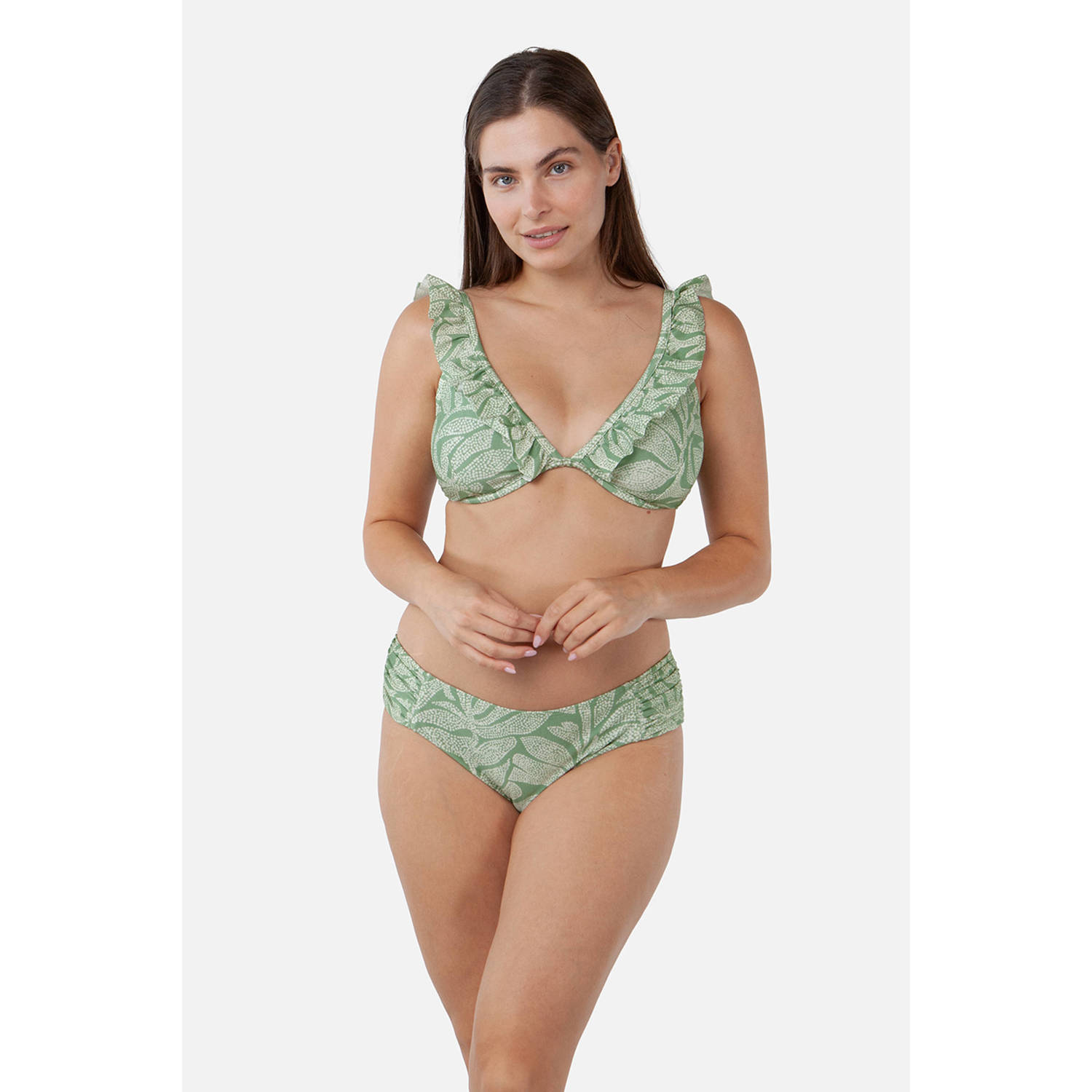 Barts bikinibroekje Akamu groen wit