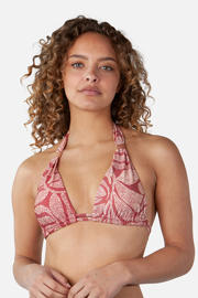 thumbnail: Barts voorgevormde triangel bikinitop Akamu koraalrood/wit