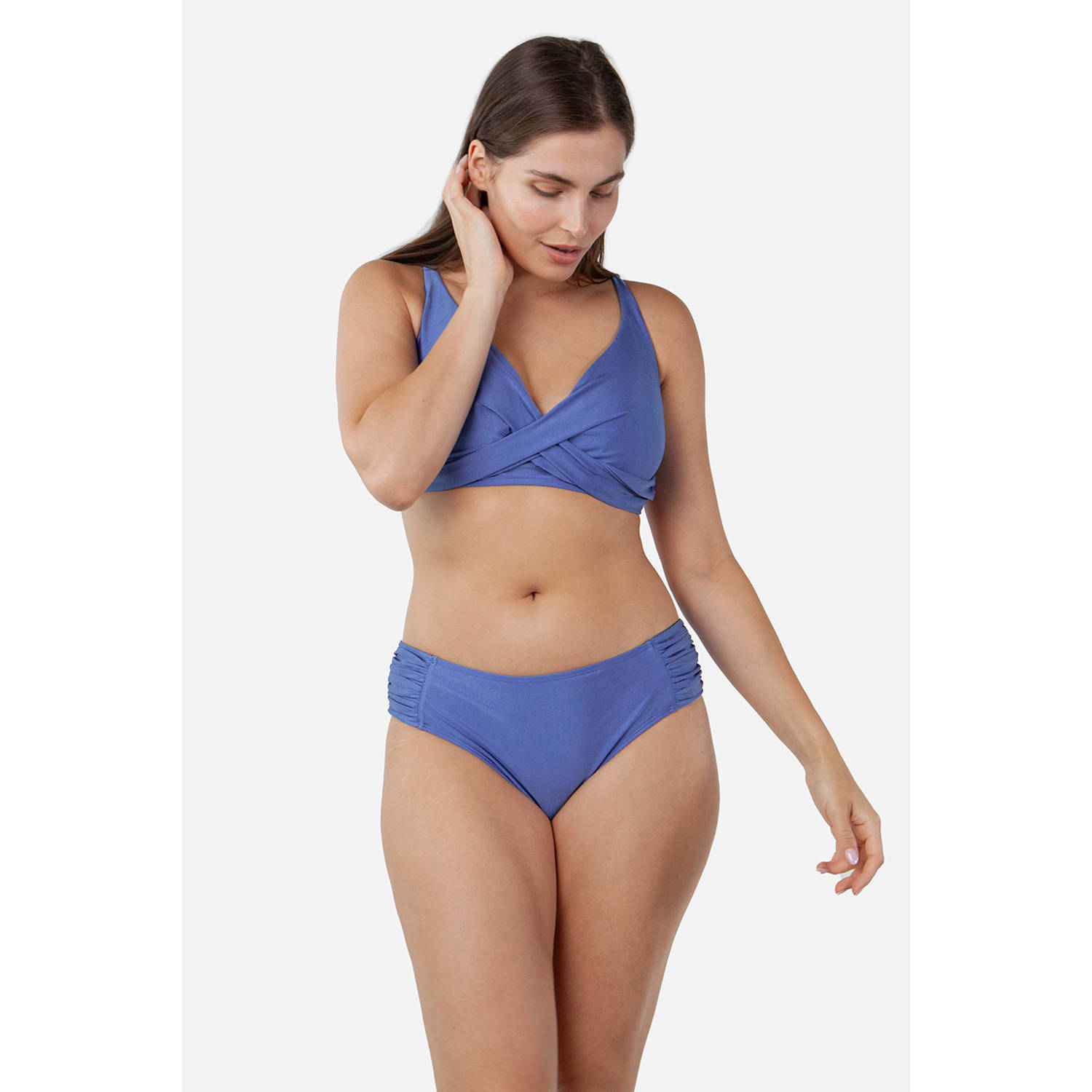 Barts voorgevormde halter bikinitop Isla blauw