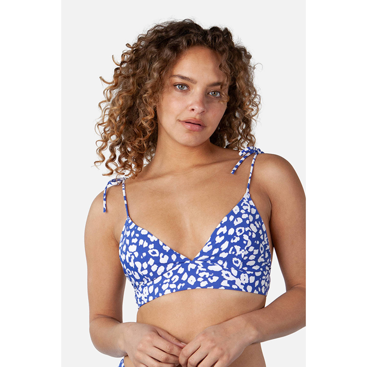 Barts voorgevormde bikinitop Des blauw wit