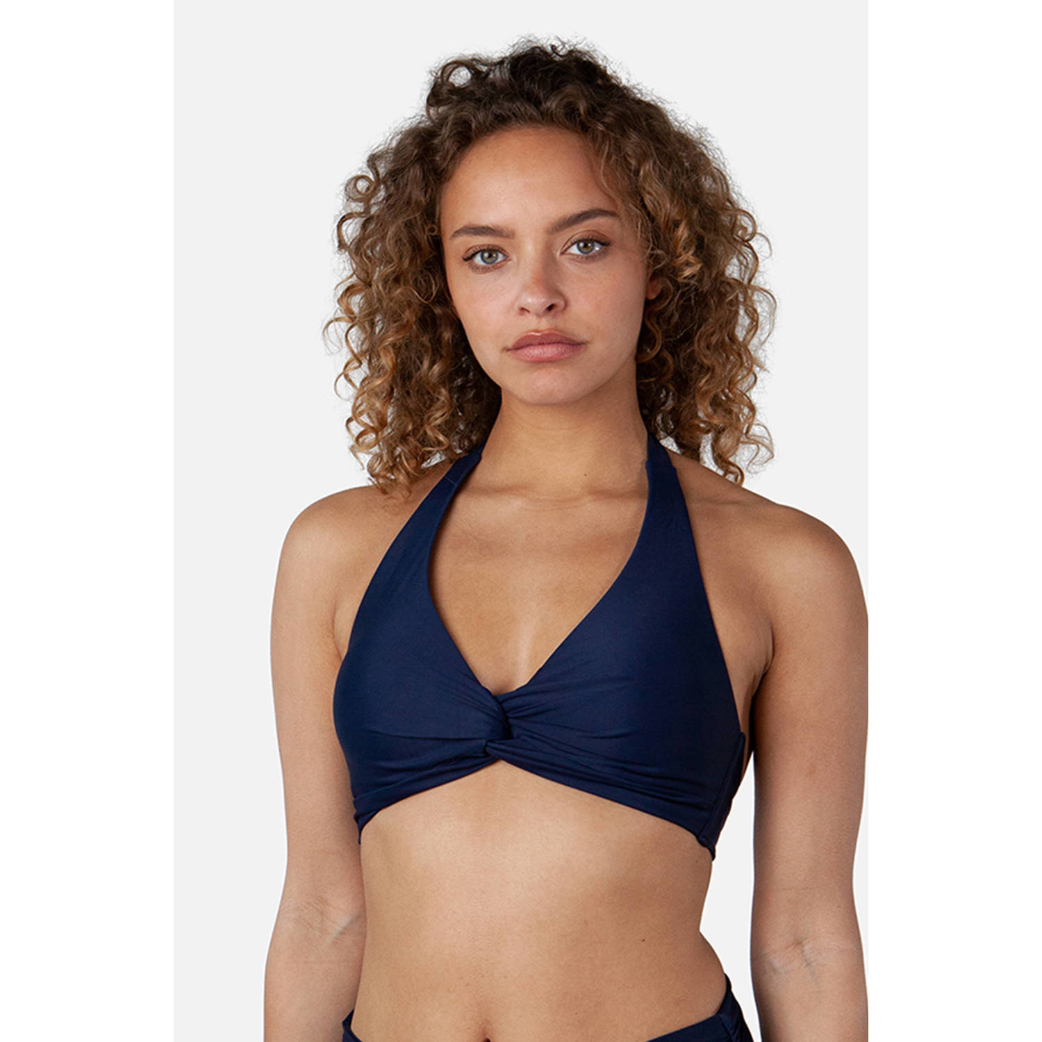 Barts voorgevormde halter bikinitop Kelli donkerblauw