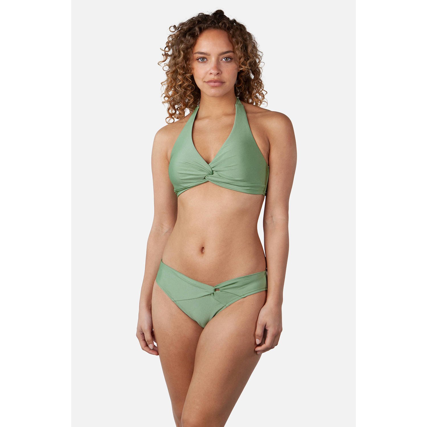 Barts voorgevormde halter bikinitop Isla groen