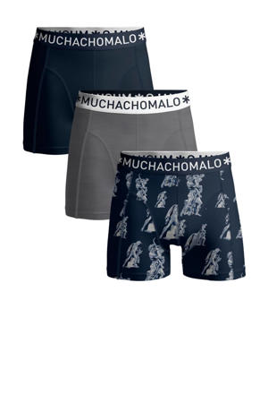   boxershort - set van 3 donkerblauw/grijs