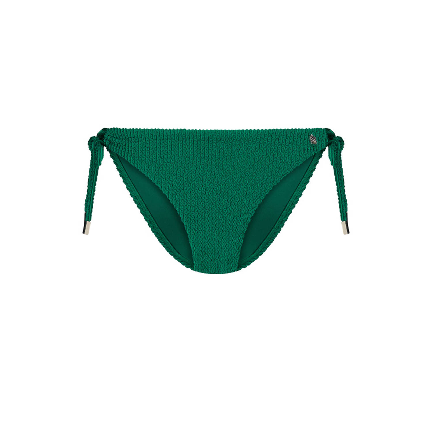 Beachlife strik bikinibroekje met textuur groen