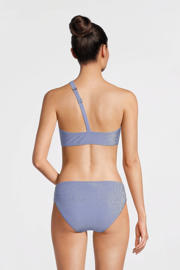 thumbnail: Beachlife voorgevormde one shoulder bikinitop met lurex lichtblauw