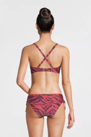 thumbnail: Beachlife voorgevormde strapless bandeau bikinitop roze/paars