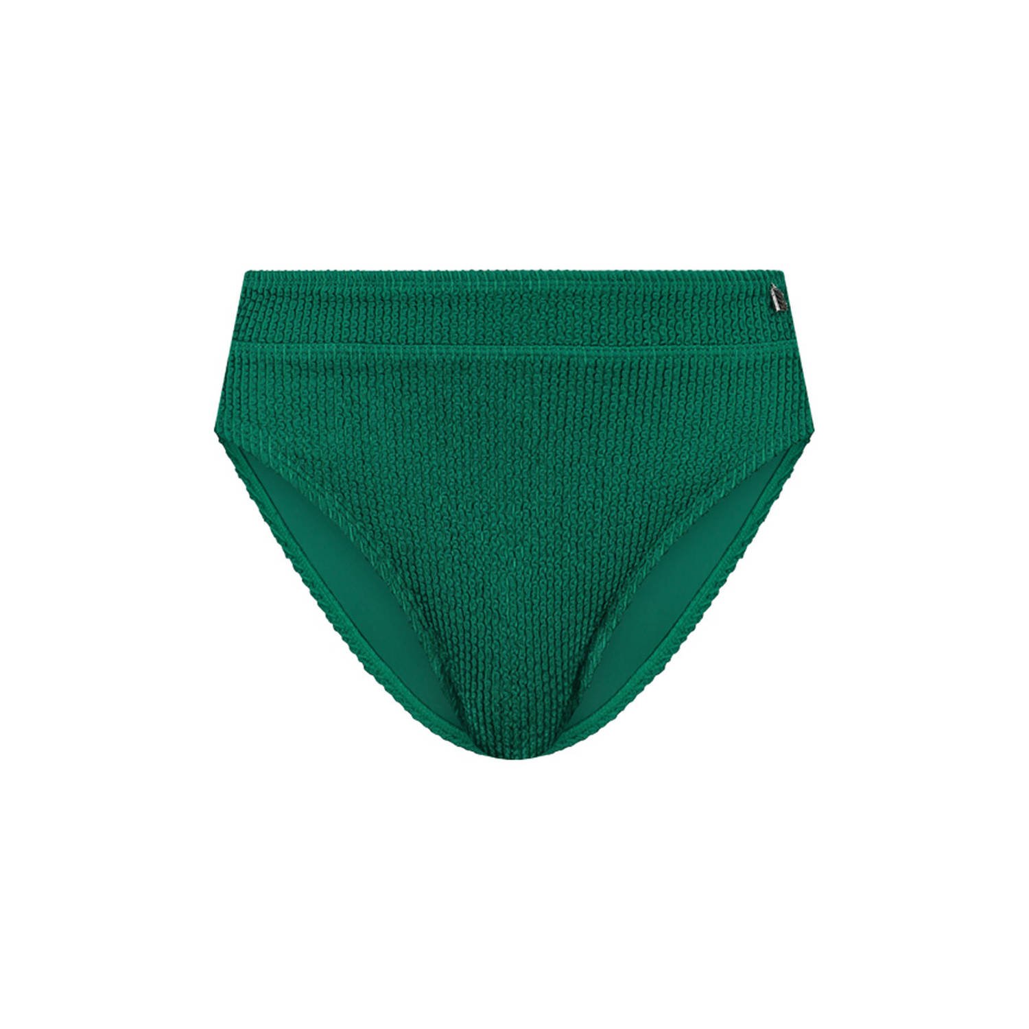 Beachlife high waist bikinibroekje met textuur groen