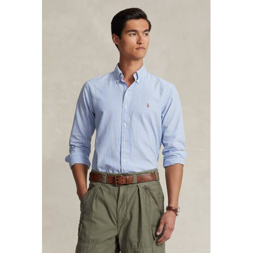 POLO Ralph Lauren gestreept regular fit overhemd blue/white multi