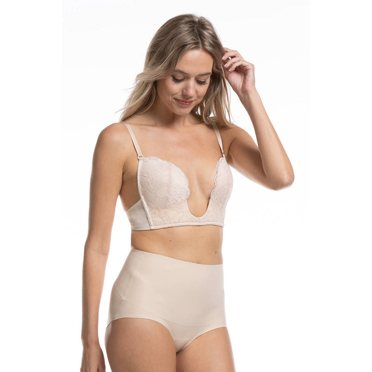 MAGIC Bodyfashion sterk corrigerende maxislip Tummy Shaper lichtbeige