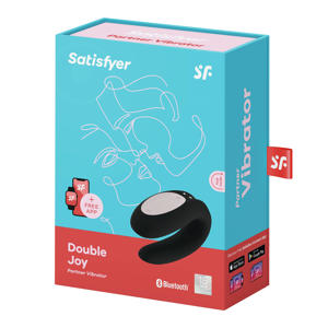 Double Joy koppel vibrator - Zwart