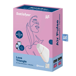 Love Triangle luchtdrukvibrator Met Vibraties - Wit