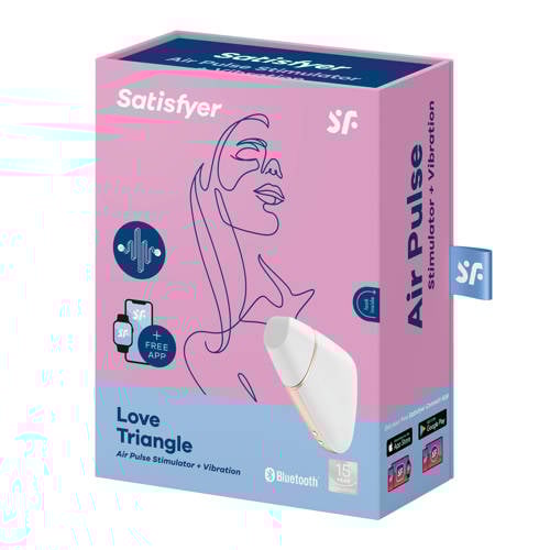 Wehkamp Satisfyer Love Triangle luchtdrukvibrator Met Vibraties - Wit aanbieding