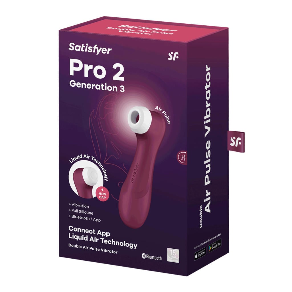 Satisfyer Pro 2 Generation 3 vibrator (incl. app control) - Wijnrood