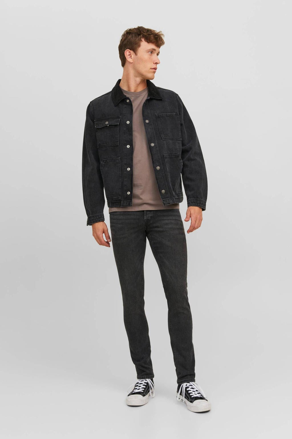 JACK & JONES JEANS INTELLIGENCE slim fit jeans JJIGLENN mf 772 black