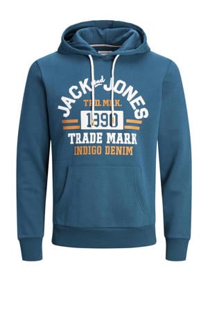 hoodie JJCARLO Plus Size met printopdruk sailor blue