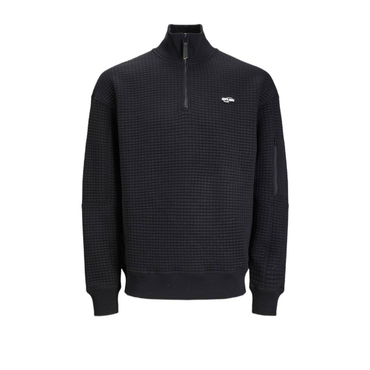 Jack & jones Zwart Half Zip Sweatshirt | Freewear Black Heren