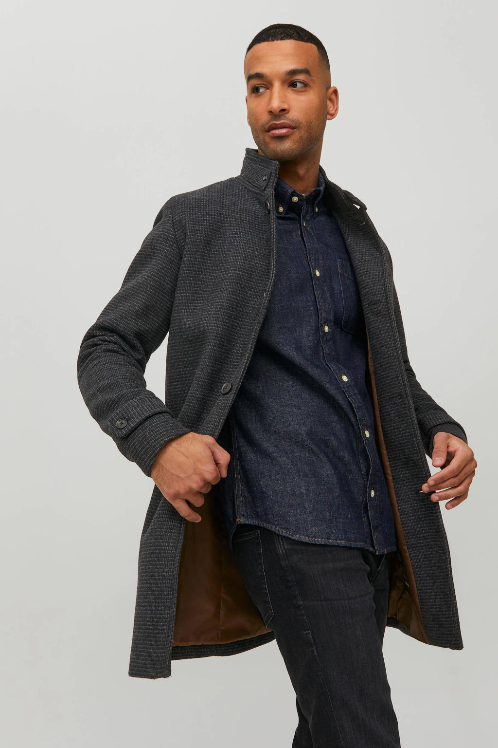 Jack & Jones Jjemelton Wool Blend Coat Sn Winterjassen Grey Melange 25597 12 Jack & Jones Jjemelton Wool Blend Coat Sn Winterjassen Grey Melange 25597 12