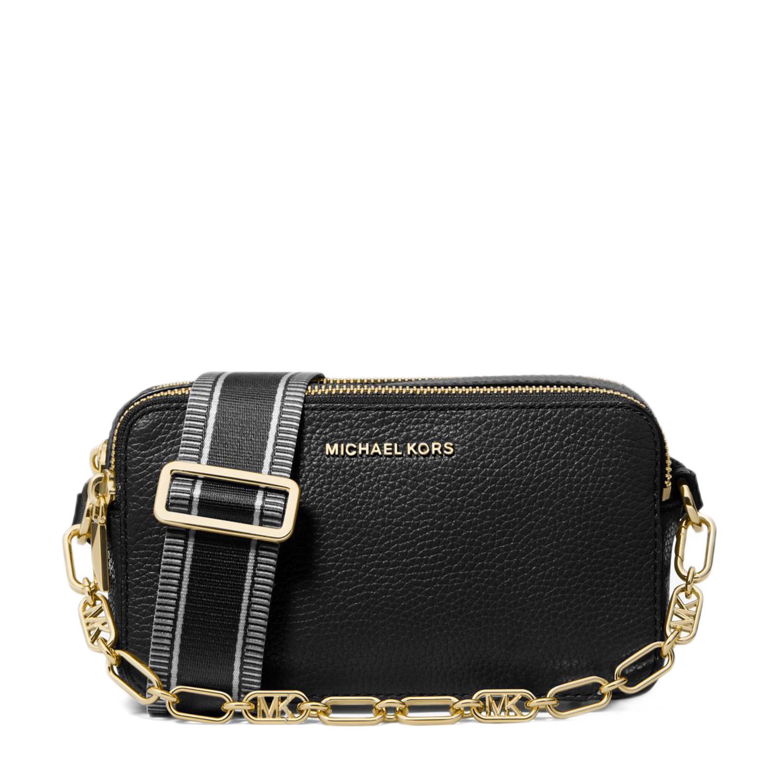 Michael Kors leren crossbody tas Jet Set Small zwart wehkamp