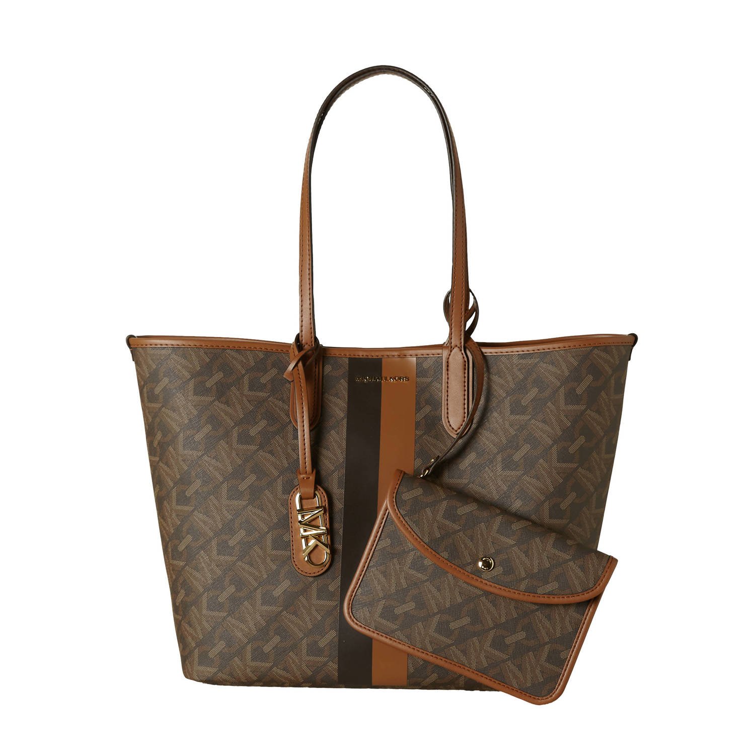 Michael Kors shopper Eliza met logoprint donkerbruin