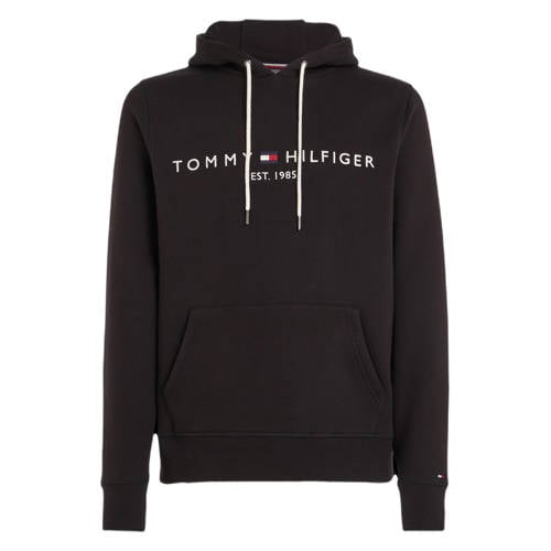 Tommy Hilfiger hoodie met katoen jet black afbeelding