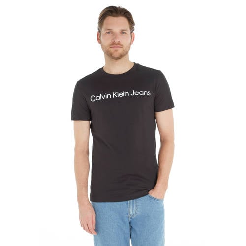 CALVIN KLEIN JEANS T-shirt met logo zwart afbeelding