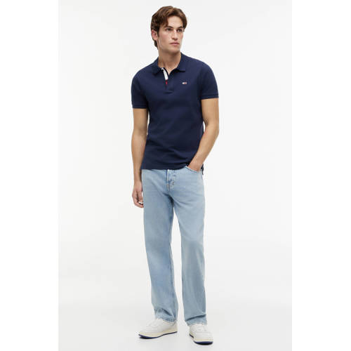 Tommy Jeans slim fit polo met logo Twilight navy afbeelding