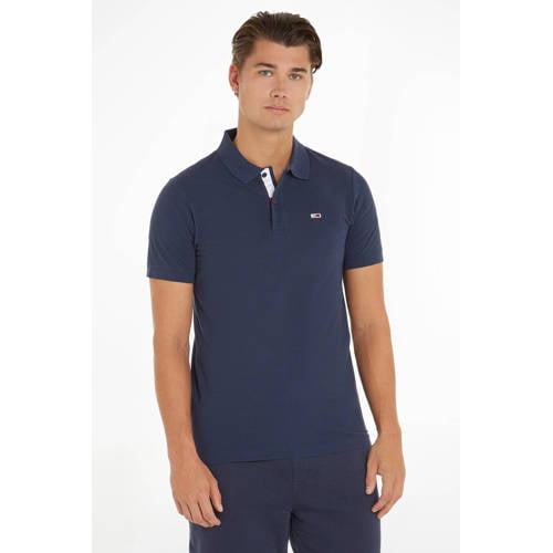 Tommy Jeans slim fit polo met logo Twilight navy