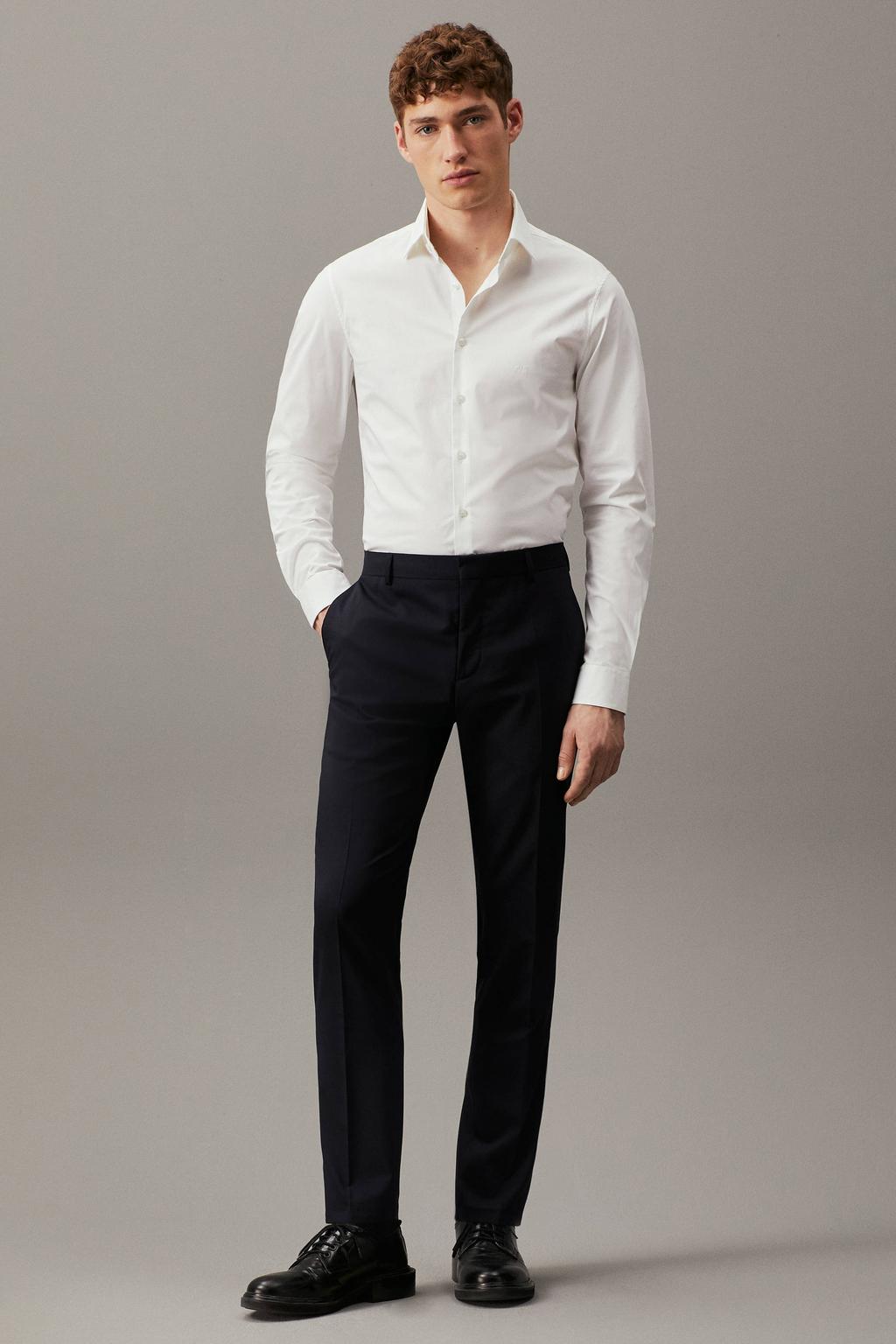Calvin Klein slim fit overhemd bright white