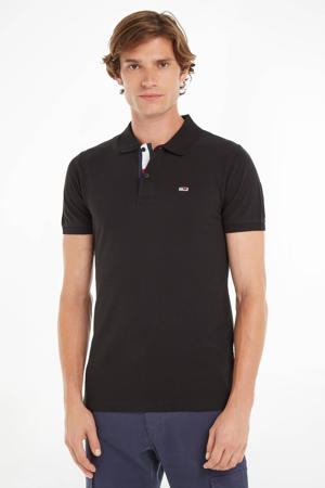 slim fit polo met logo Black