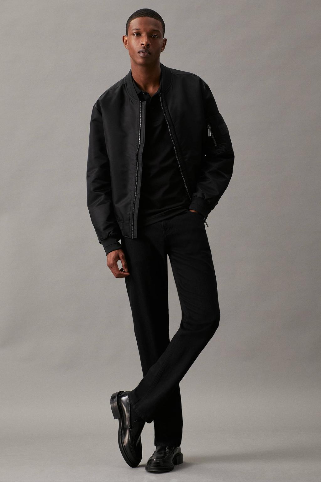 Calvin Klein slim fit polo met katoen black
