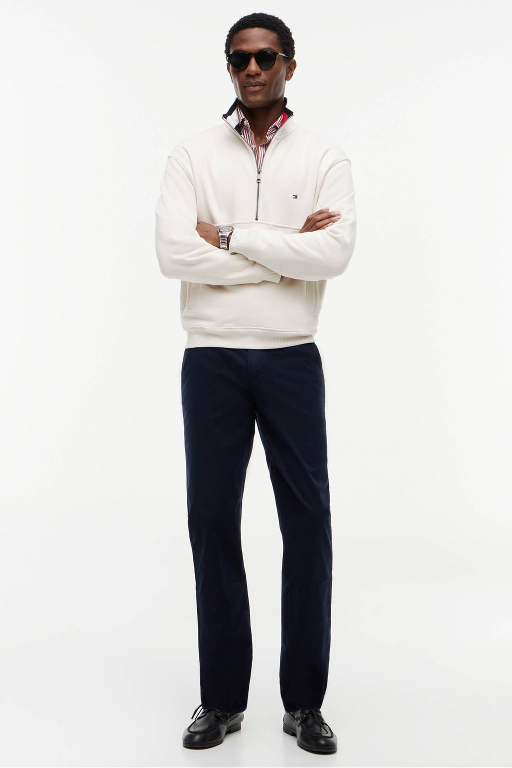 Tommy Hilfiger straight fit chino CORE DENTON 1985 met katoen desert sky