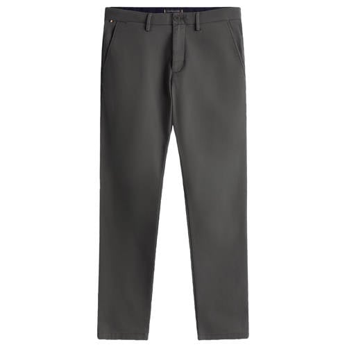 Tommy Hilfiger slim straight fit chino CORE BLEECKER 1985 met katoen dark ash afbeelding