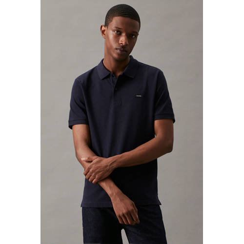 Calvin Klein slim fit polo met katoen night sky afbeelding