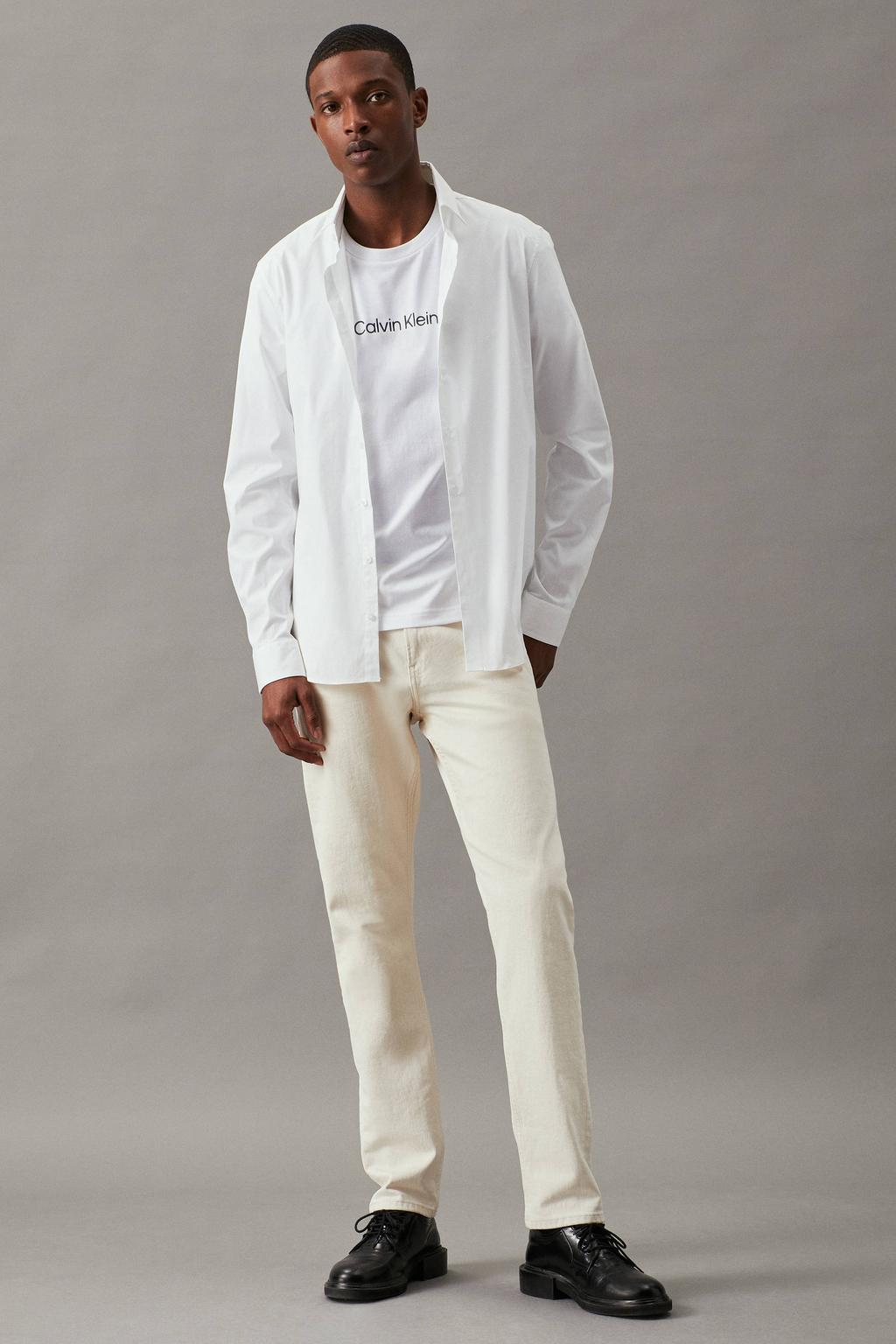 Calvin Klein regular fit T-shirt van katoen bright white