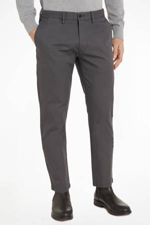 straight fit chino CORE DENTON 1985 met katoen dark ash