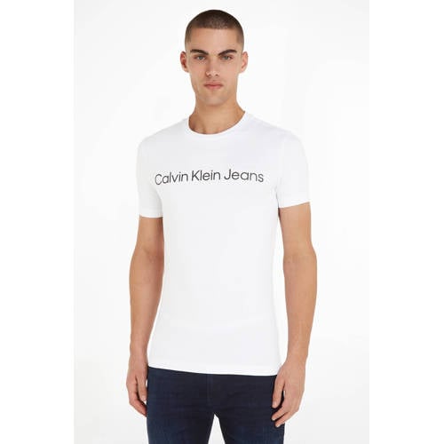 CALVIN KLEIN JEANS T-shirt met logo wit afbeelding