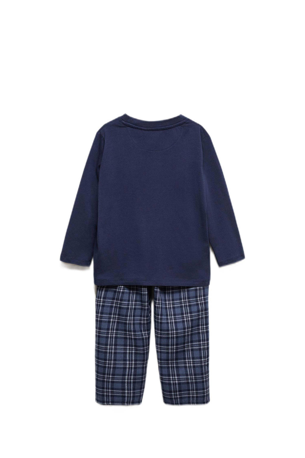 Schiesser pyjamabroek navy geruit | Spierings Herenmode