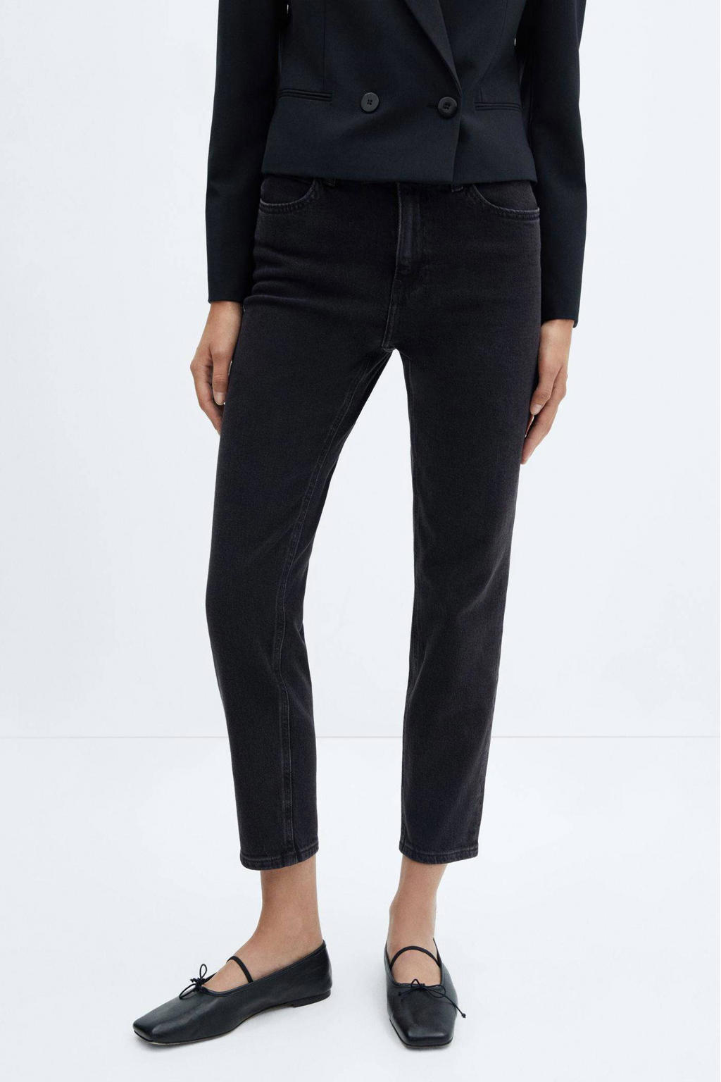Mango jeans Newmom black denim wehkamp