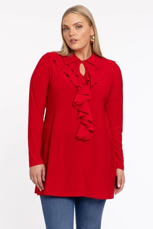 top DOLCE van travelstof rood