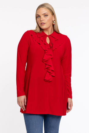 top DOLCE van travelstof rood