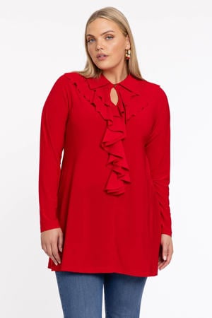 top DOLCE van travelstof rood