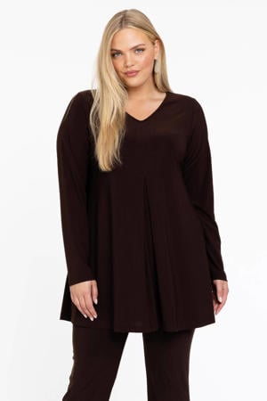 top DOLCE van travelstof bruin