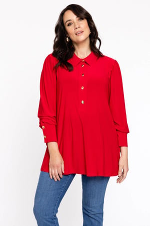 top DOLCE van travelstof rood