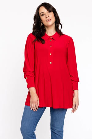 top DOLCE van travelstof rood