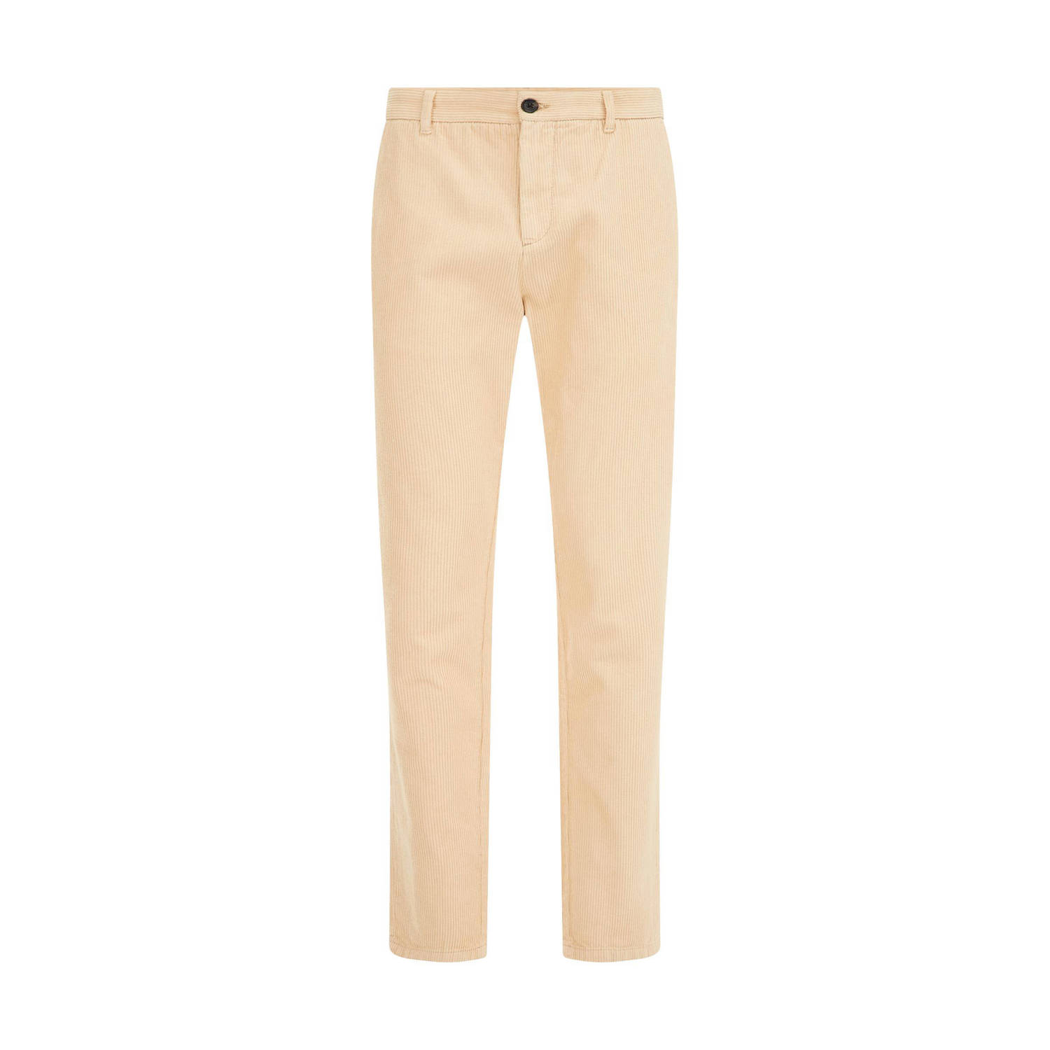 WE Fashion corduroy tapered fit chino sand