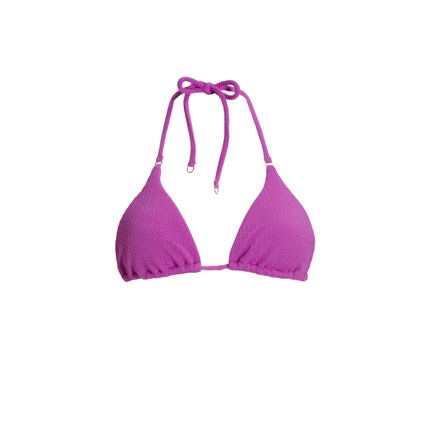 Seafolly voorgevormde triangel bikinitop met textuur paars