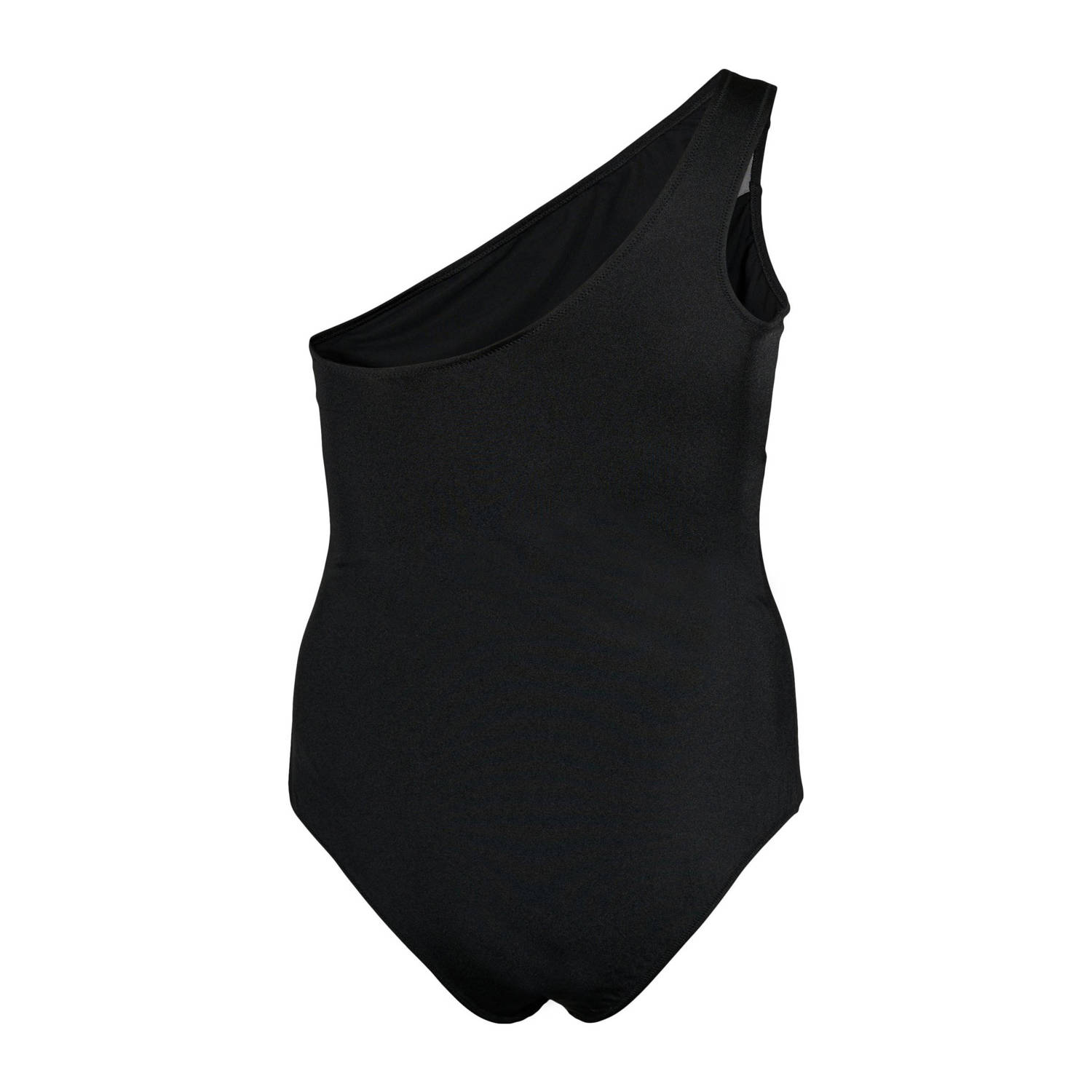 Zizzi corrigerend one shoulder badpak SMOD zwart